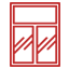 Casement windows Red