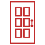 Fiberglass Doors Red